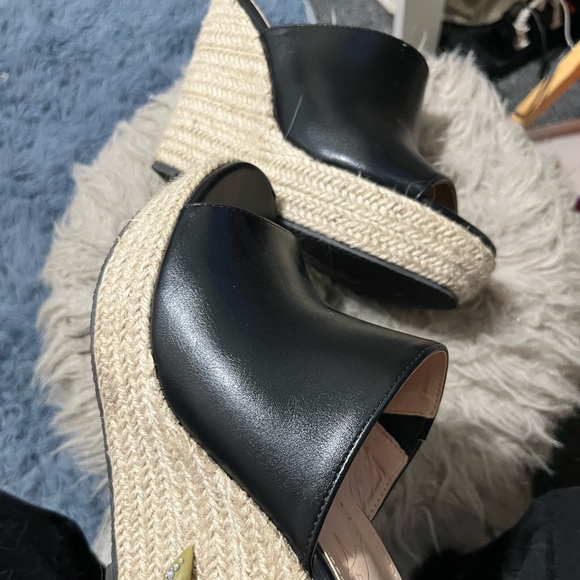 Black Open Toe, Slide Platform Heel size 6 - Picture 7 of 7